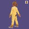 Kids Classic Disney Wish Valentino Costume, Yellow Jumpsuit Faux Fur Goat Headpiece